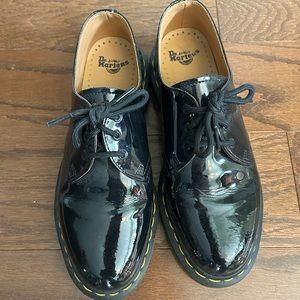 Doc marten paten leather loafers